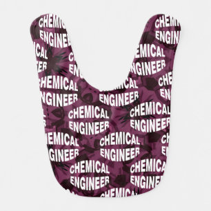 Bulging White Chemical Engineer Text Baby Bib