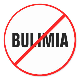 Bulimia Prohibited! Classic Round Sticker