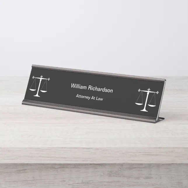 Bulk Attorney Office Modern Desk Name Plates Zazzle