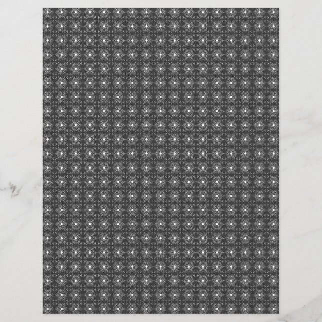 Bulk B&W Mediterranean Tile Scrapbook Pages (Front)