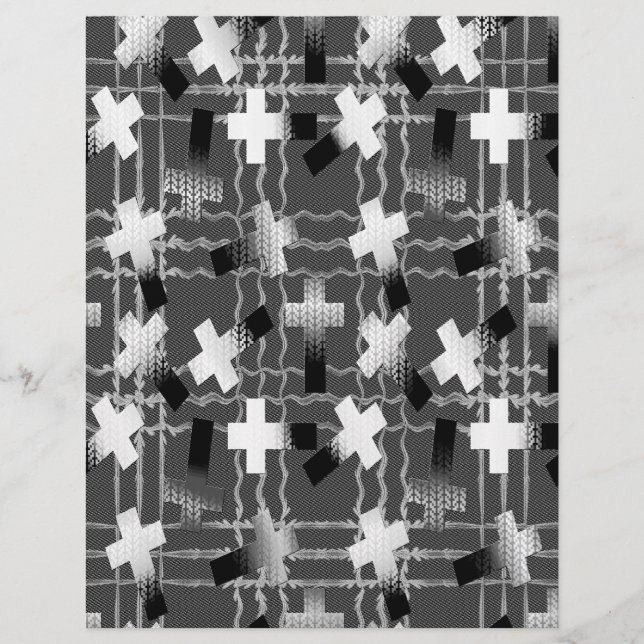 Bulk B&W Sown in Faith Scrapbook Pages (Front)