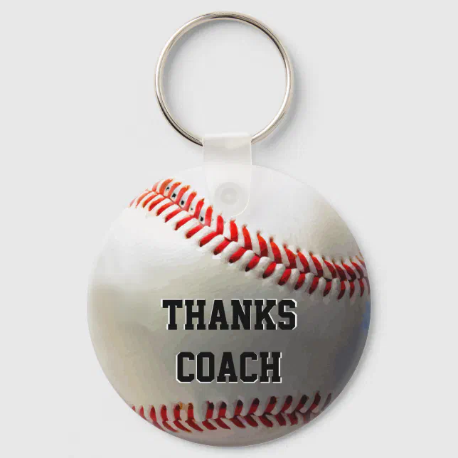 Bulk Baseball Coach Keychains. Thanks Coach Keychain Zazzle