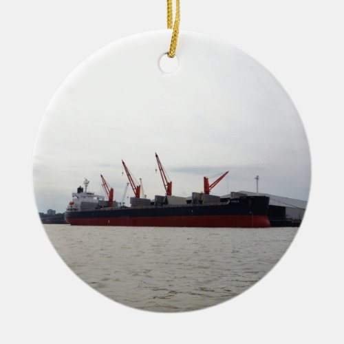 Bulk Carrier Viola Ceramic Ornament