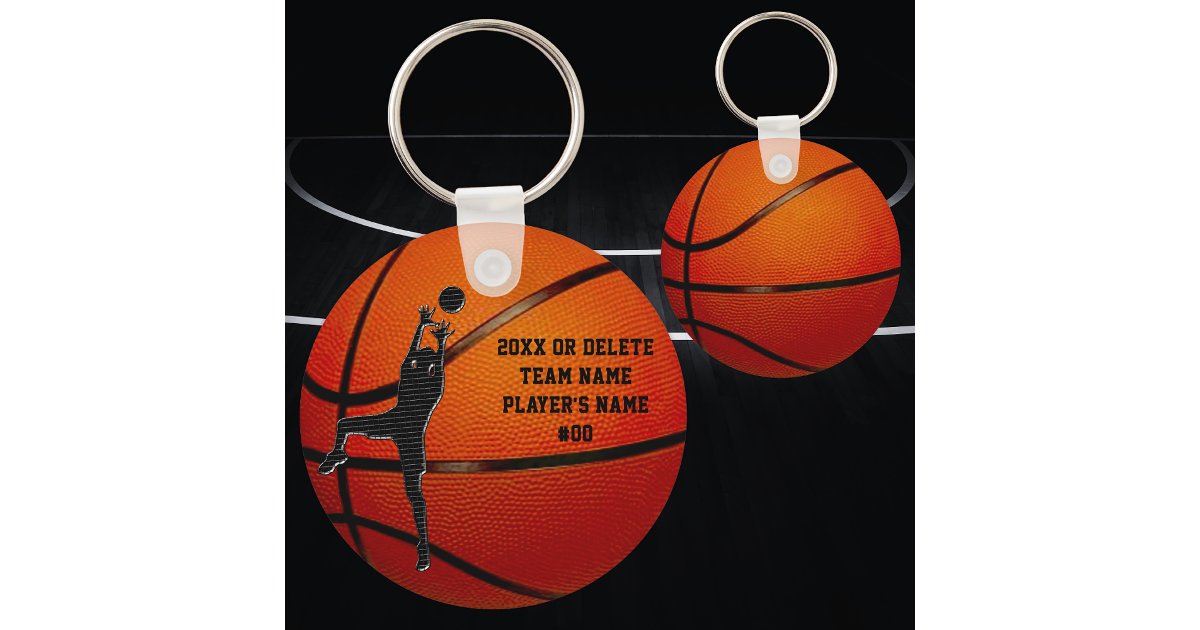 BULK Cheap Personalized Basketball Keychains Kids | Zazzle