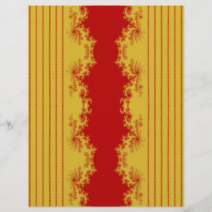 Bulk Christmas Fractal Gold and Red Scrapbook Page