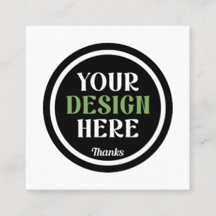 Bulk Custom Logo Company Employee Appreciation Square Business Card