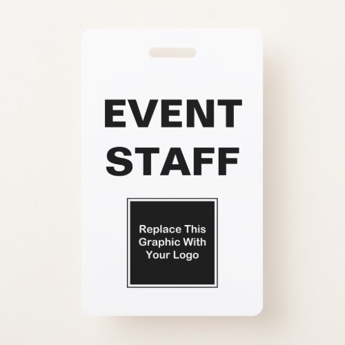 Bulk Event Staff ID Two Side Design Badge