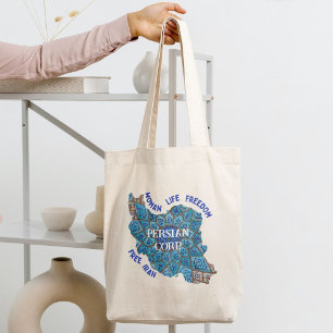 Bulk Gifts for Coworkers Woman Life Freedom Blue Tote Bag