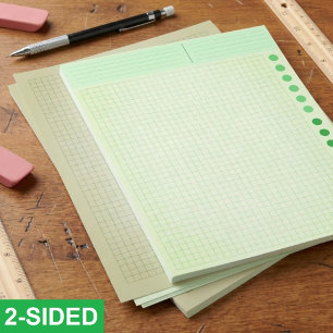 Bulk Green Blank Grid Papers (Ruled Inch Squares)