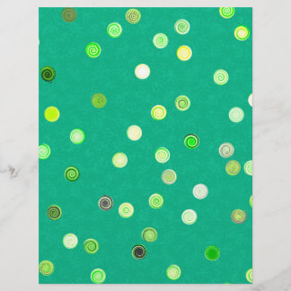 Bulk - Green Twisty Polka Dot Spiral Scrap Paper