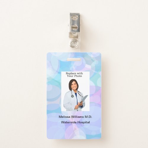 Bulk Hospital Staff Colorful Photo ID Badges