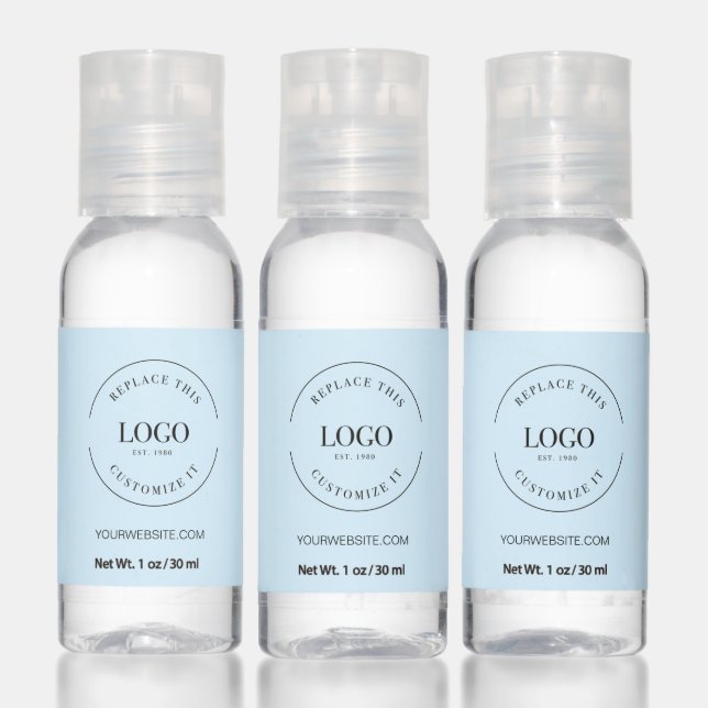  Bulk Mini Your logo here Custom Promotional blue Hand Sanitizer (Set)