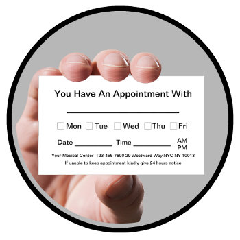 Bulk Office Appointment Reminder Business Cards by Luckyturtle at Zazzle