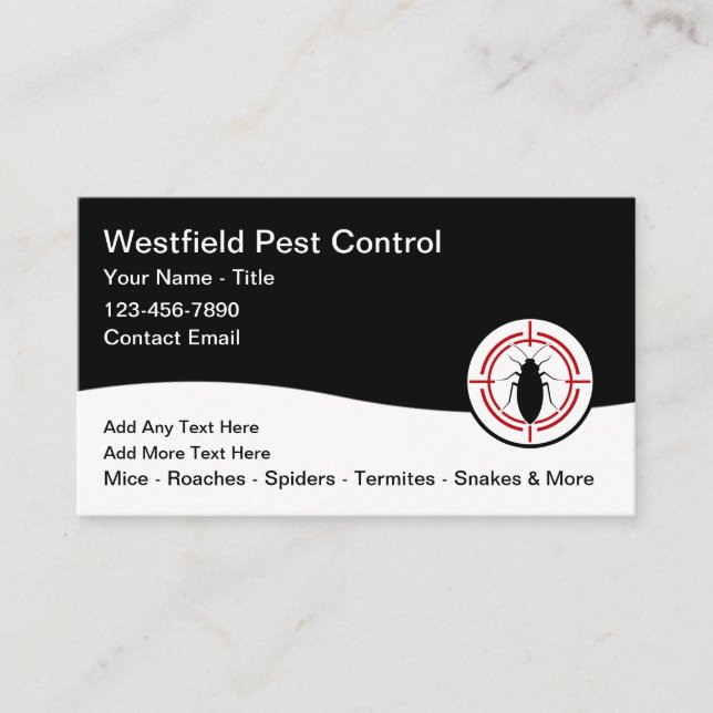 Bulk Pest Control Business Card Template (Front)