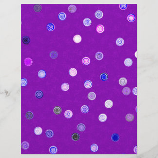 Bulk - Purple Twisty Polka Dot Spiral Scrap Paper