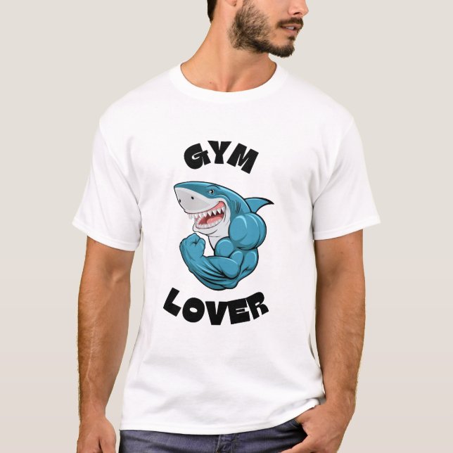Bulk Shark design Gym T-shirt for gymbros  (Front)