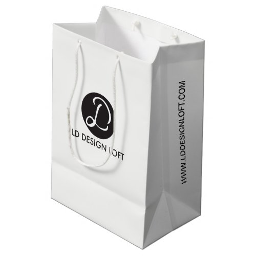 Bulk Tradeshow Custom Business logo Promotional  Medium Gift Bag