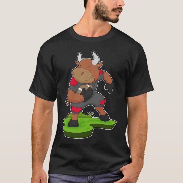 Bull American Football Sports T-Shirt (Front)