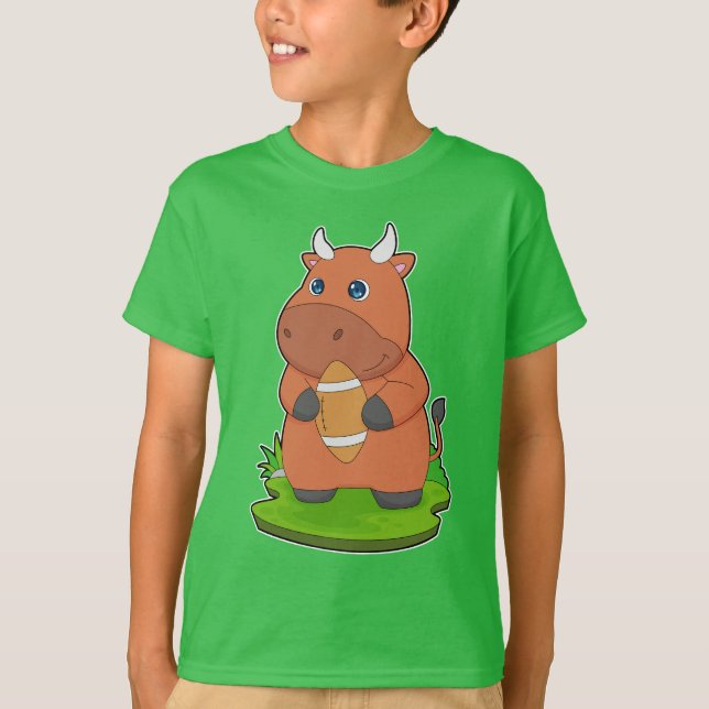 Bull American Football Sports T-Shirt (Front)