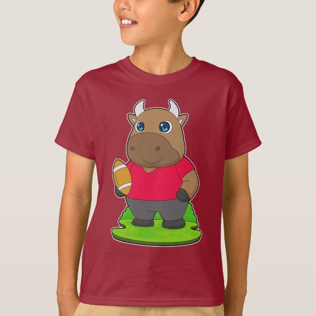 Bull American Football T-Shirt (Front)
