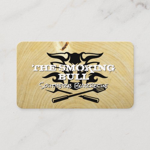 Bull and Barbecue Tools | Restaurant Business Card