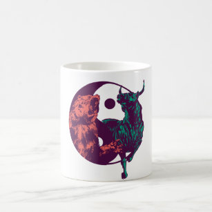 Bull and Bear Day Traders Gift Coffee Mug