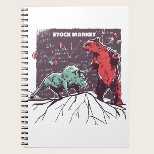 Bull and Bear Day Traders Gift Notebook