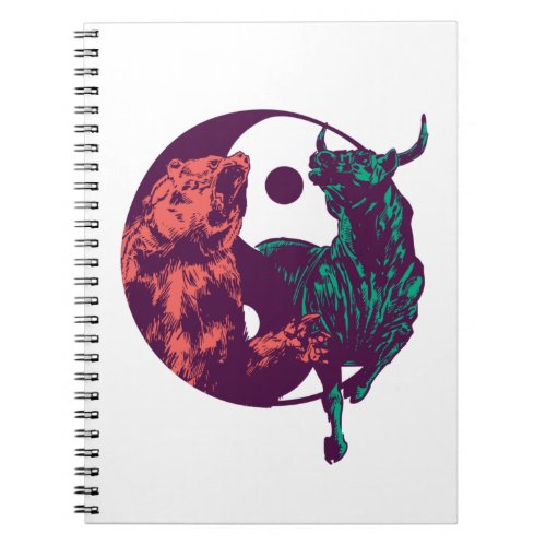 Bull and Bear Day Traders Gift Notebook