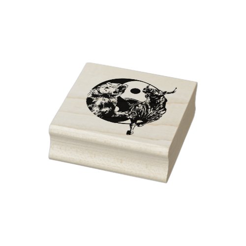 Bull and Bear Day Traders Gift Rubber Stamp