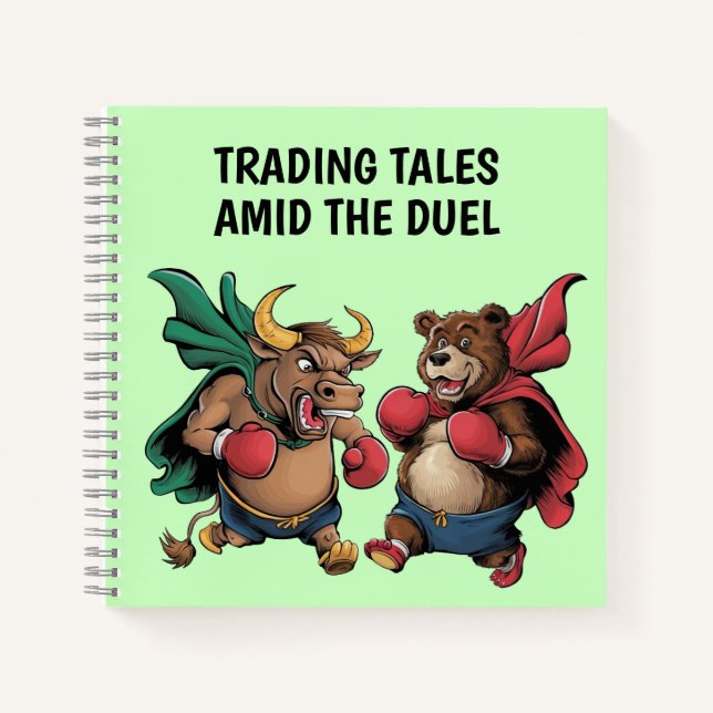 Bull and Bear Personalized Notebook (Front)