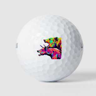 Bull and Bear Stock Trader Golf Balls