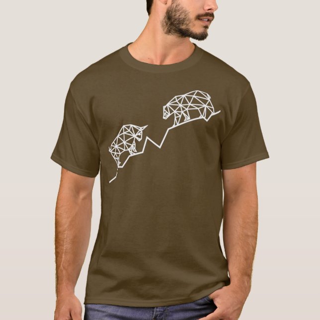 Bull and Bear Trading and Stock Market Investing T-Shirt (Front)