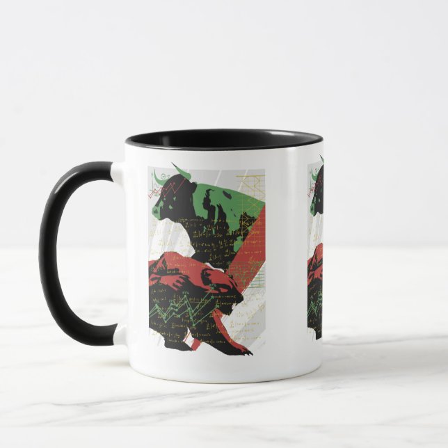 Bull And Bear, Trading,Trader And Shares Mug (Left)