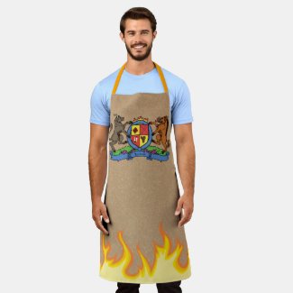 Bull and Boar Rampant BBQ Coat of Arms
