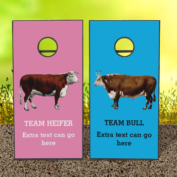 Bull And Heifer Hereford Cornhole Set by DakotaInspired at Zazzle