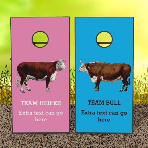 Bull and Heifer Hereford Cornhole Set