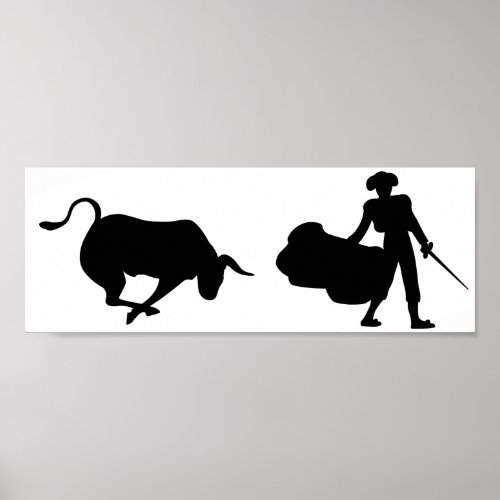 Bull and Matador Poster