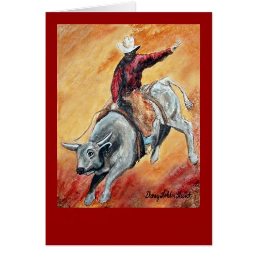 BULL AND RIDER - Customized Cards (Front)