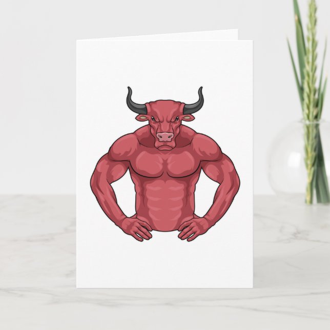 Bull as Bodybuilder extreme Card (Front)