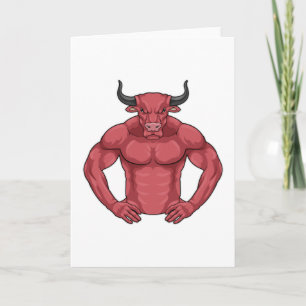 Bull as Bodybuilder extreme Card