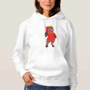 Bull as Firefighter with Helmet Hoodie