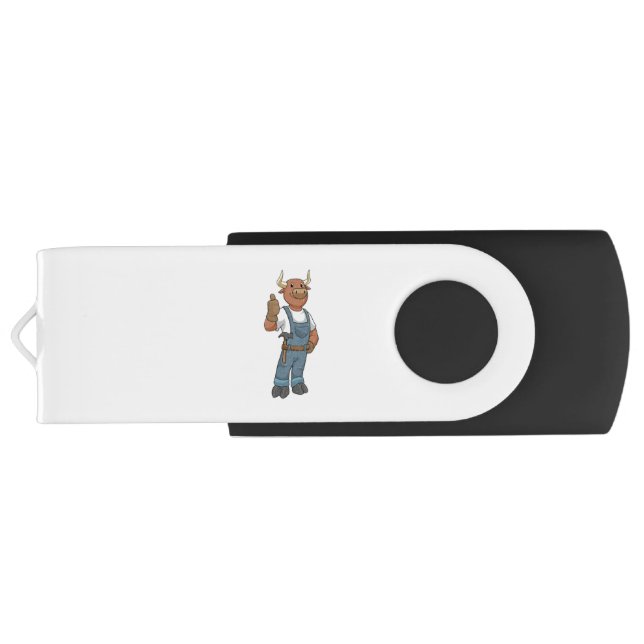 Bull as Handyman with Hammer Flash Drive (Back)