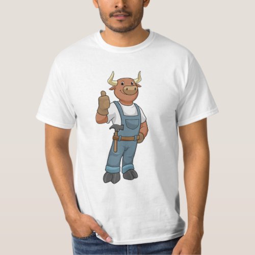 Bull as Handyman with Hammer T_Shirt