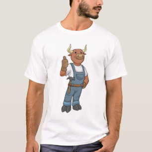 Bull as Handyman with Hammer T-Shirt