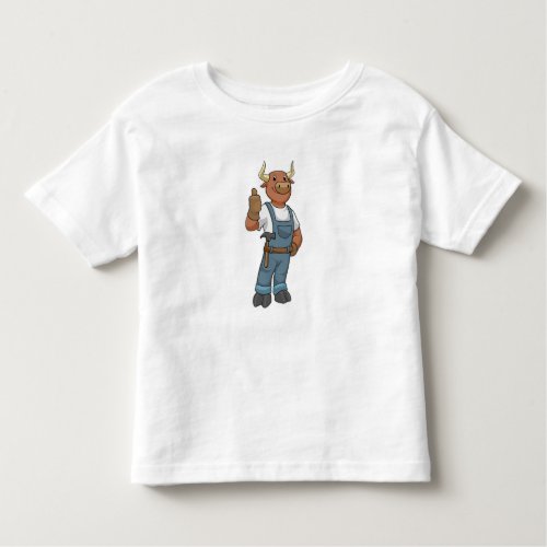 Bull as Handyman with Hammer Toddler T_shirt
