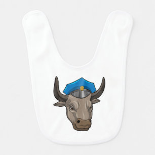 Bull as Police officer Police Baby Bib