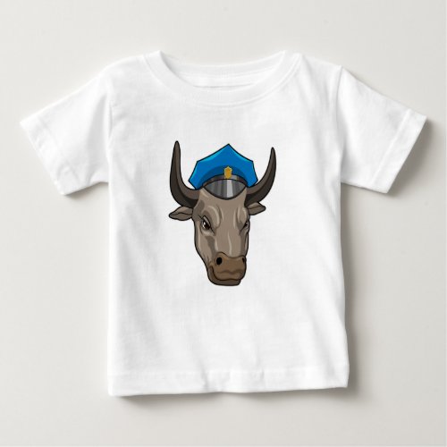Bull as Police officer Police Baby T_Shirt