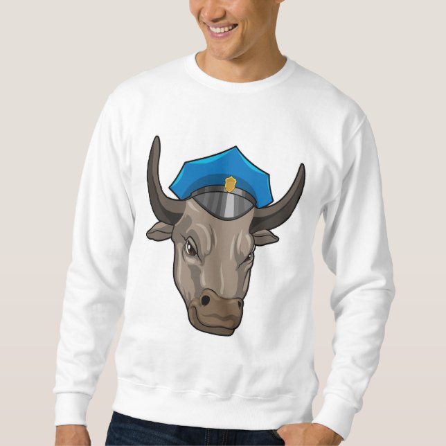 Bull as Police officer Police Sweatshirt (Front)
