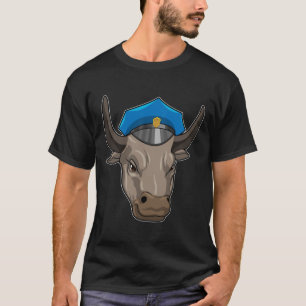 Bull as Police officer Police T-Shirt