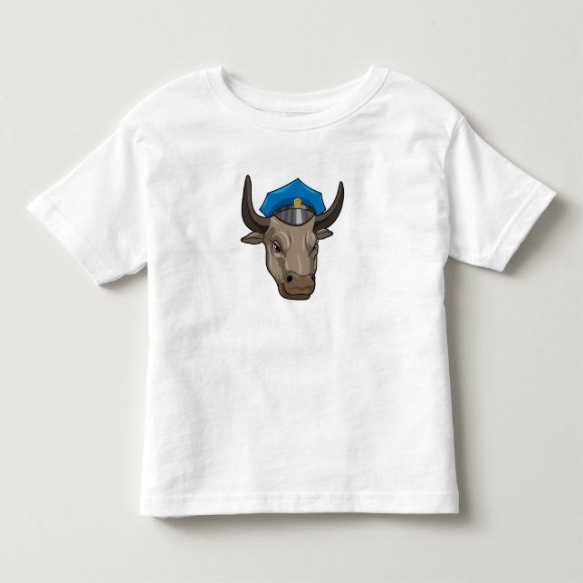 Bull as Police officer Police Toddler T-shirt (Front)
